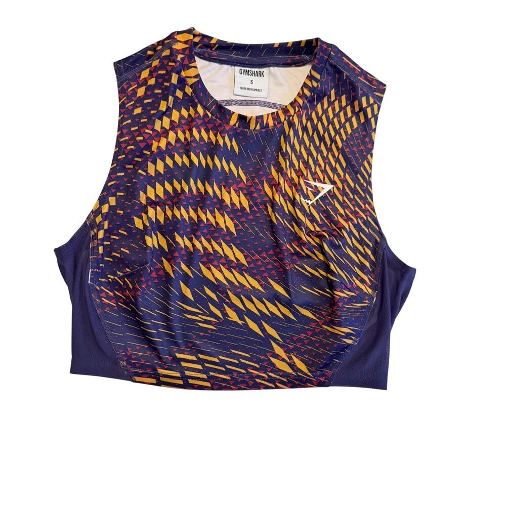 Small Gymshark Sport Crop Tank Neptune Purple Top  Gym Shark - Picture 2 of 10